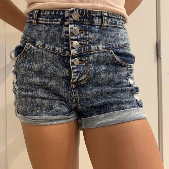 Bienzoe Denim Shorts - Picture 1 of 4